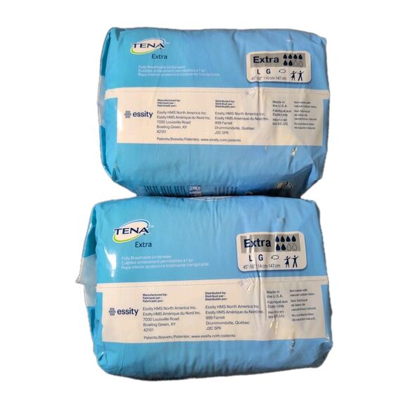 NEW Tena Extra Underwear Sz Lg Absorbent Breathable Odor Control (2 packs) 72332 - Picture 6 of 6